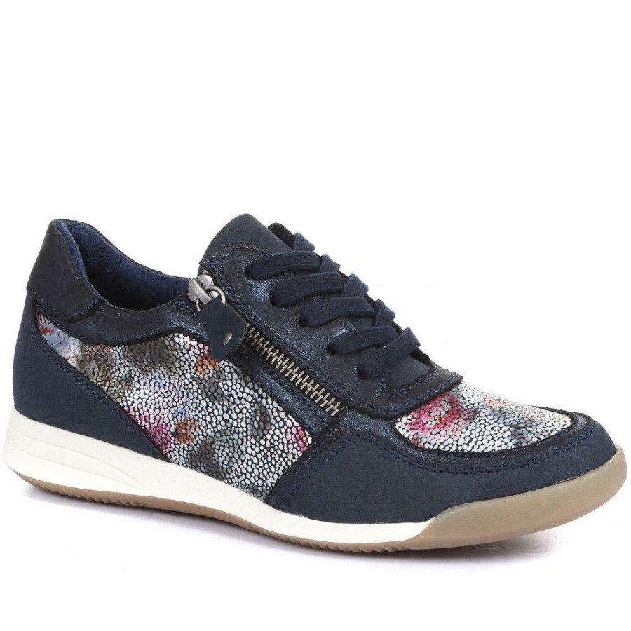 Women'S * | Pavers Floral Print Ladies Trainers Wbins33009 / 319 651 Sneakers Navy