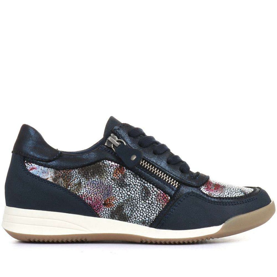 Women'S * | Pavers Floral Print Ladies Trainers Wbins33009 / 319 651 Sneakers Navy