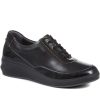 Women'S * | Ladies Leather Lace-Up Fly Flot Shoes Cal34013 / 320 648 / 320 648 Black