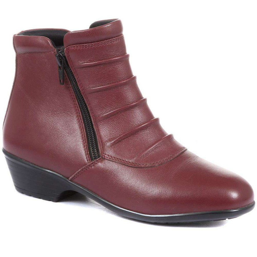 Women'S * | Pavers Women'S Sleek Leather Ankle Boots Kf34007 / 320 900 / 320 900 Wide Fit