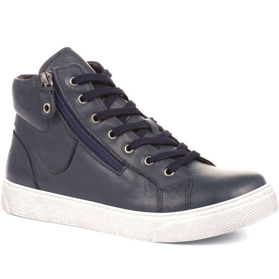 Women'S * | Bellissimo Leather High-Top Trainers Beluluta35013 / 322 284