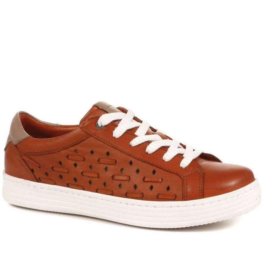 Women'S * | Bellissimo Lace-Up Leather Trainers Beluluta35011 / 322 283