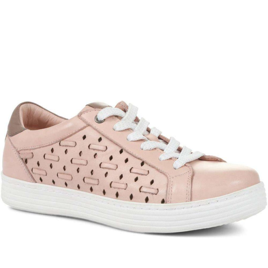 Women'S * | Bellissimo Lace-Up Leather Trainers Beluluta35011 / 322 283