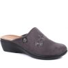 Women'S * | Fly Flot Shoes Red Embroidered Mule Clogs Fly34047 / 320 223 / 320 223 Grey