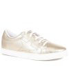 Women'S * | Bellissimo Leather Lace-Up Ladies Trainers Belbot33007 / 319 569 Sneakers Gold