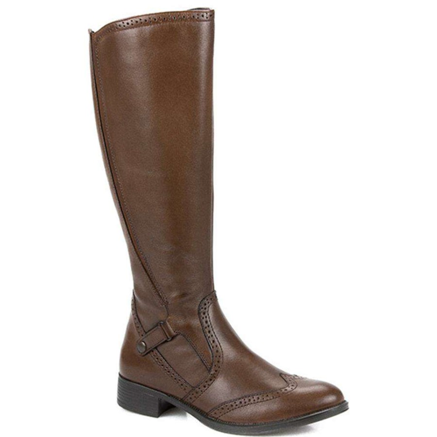 Women'S * | Pavers Leather Knee High Boot Trivi24501 / 308 630 Tan