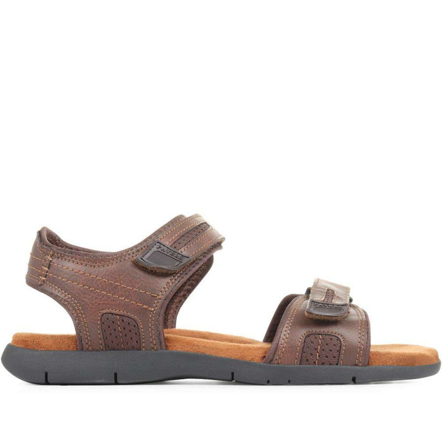 Men'S * | Pavers Adjustable Touch Fastening Sandals Chang35003 / 321 356 Brown