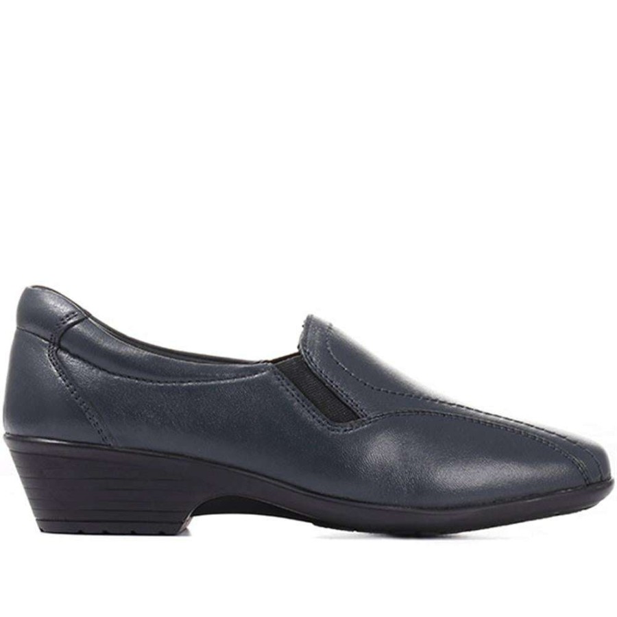 Women'S * | Pavers Shoes Leather Slip-On Shoe Kf30012 / 316 387 Navy