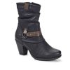 Women'S * | Pavers Boots Heeled Mid-Calf Boot Sin28000 / 313 051 Black