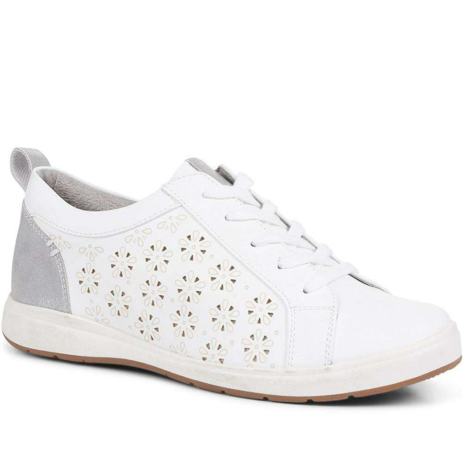 Women'S * | Pavers Wide Fit Lightweight Lace-Up Trainers Wbins35015 / 321 594 White