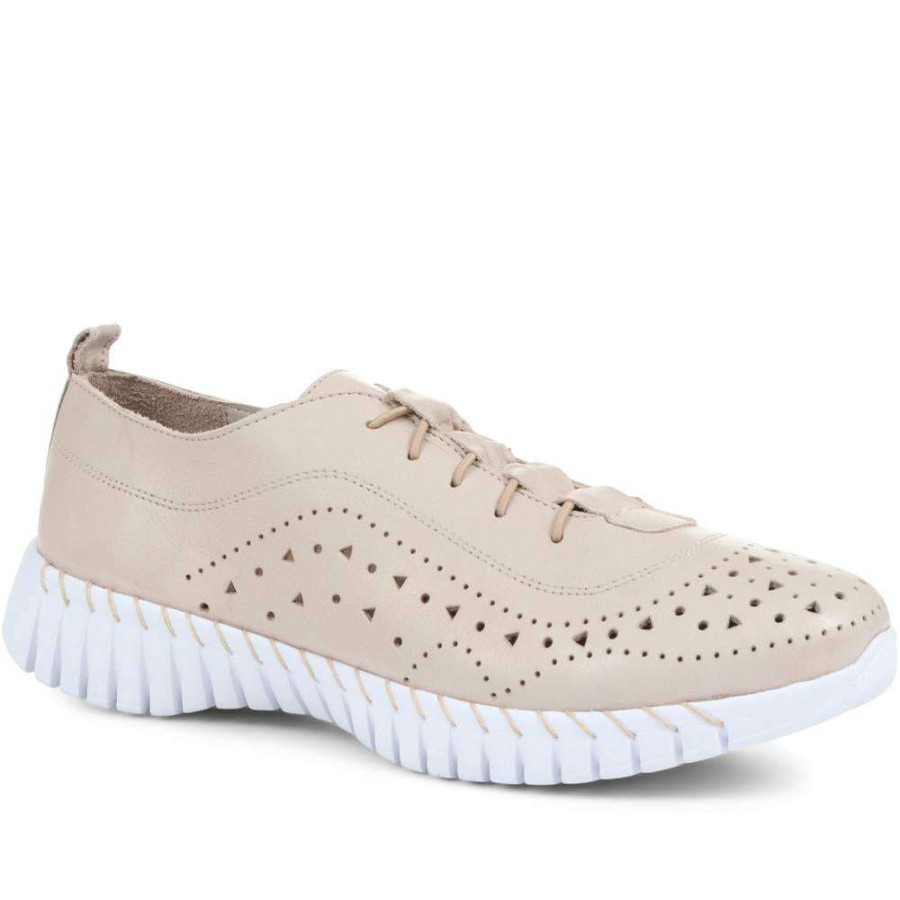 Women'S * | Kinloch Sneakers Slip-On Leather Trainers Elile35501 / 322 300 Stone