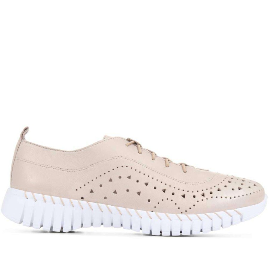 Women'S * | Kinloch Sneakers Slip-On Leather Trainers Elile35501 / 322 300 Stone