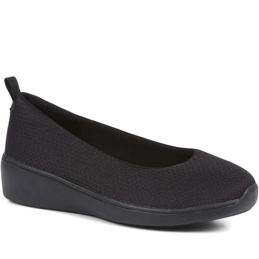 Women'S * | Pavers Wide Fit Slip-On Trainers Brk35067 / 321 929 Black