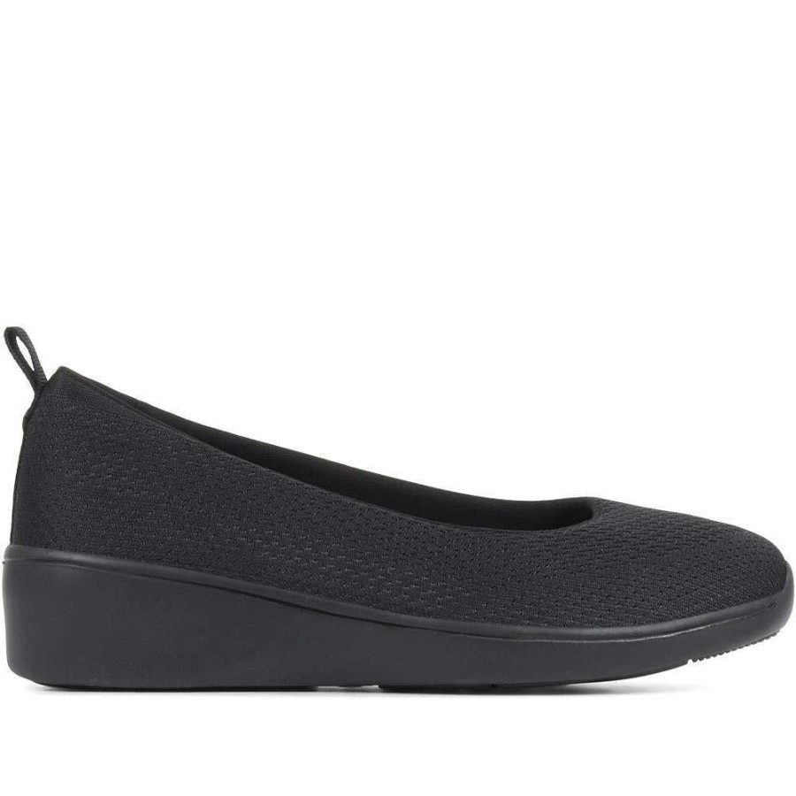 Women'S * | Pavers Wide Fit Slip-On Trainers Brk35067 / 321 929 Black