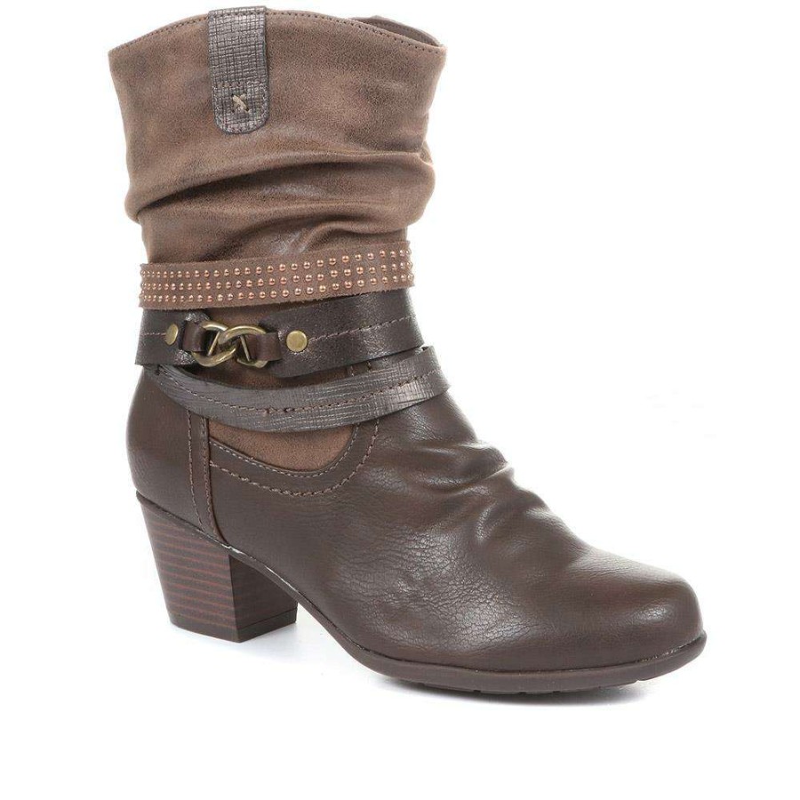 Women'S * | Pavers Block Heel Calf Boots Wbins34049 / 320 453