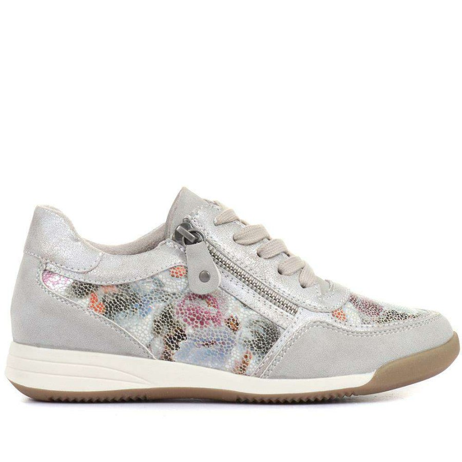 Women'S * | Pavers Floral Print Ladies Sneakers Wbins33009 / 319 651 / 319 651 Grey