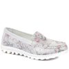 Women'S * | Pavers Casual Leather Loafers Brk33021 / 319 643 Silver Floral