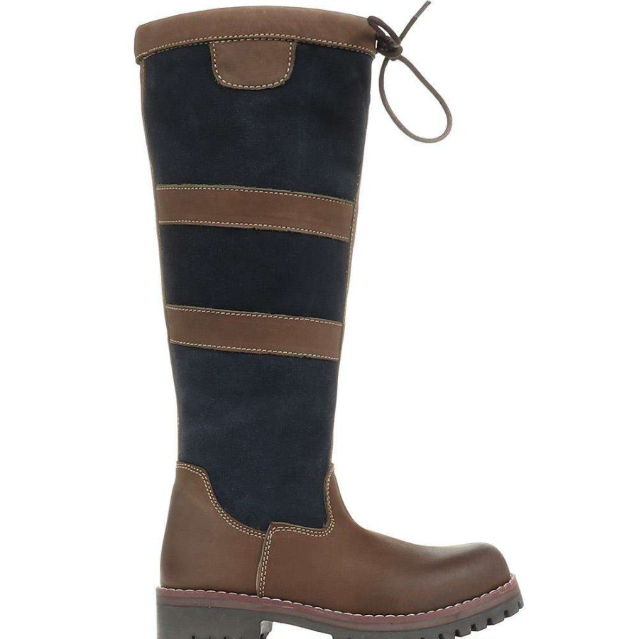 Women'S * | Pavers Ladies Knee High Country Boots Foo28000 / 313 127 / 313 127 Brown-Navy