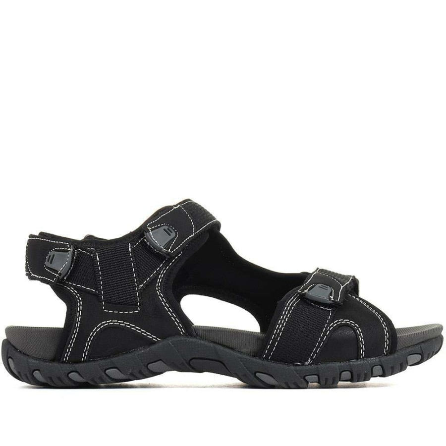 Men'S * | Pavers Fully Adjustable Walking Sandals Chang35011 / 321 360 Dark Grey