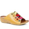 Women'S * | Pavers Leather Mule Wedge Sandals Kary33005 / 320 022 Mustard