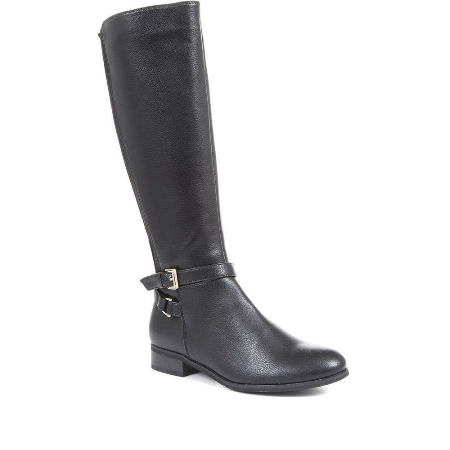 Women'S * | Pavers Stretch Riding Style Boots Wbins34167 / 320 706 Black