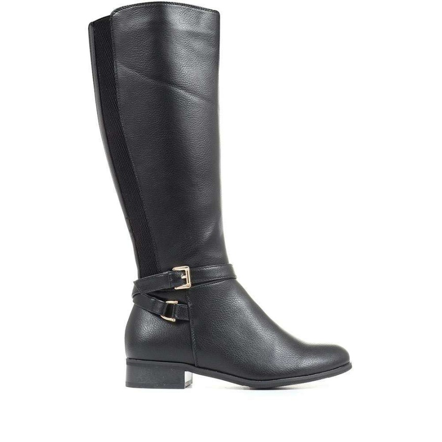 Women'S * | Pavers Stretch Riding Style Boots Wbins34167 / 320 706 Black