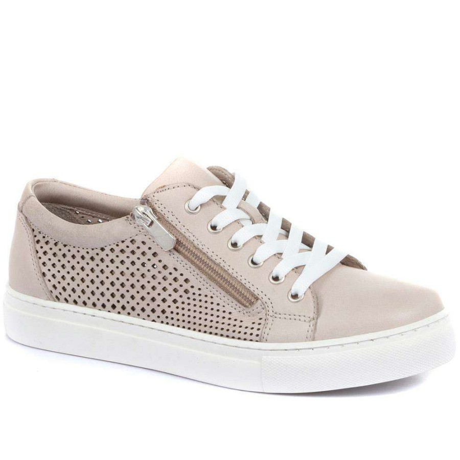 Women'S * | Pavers Women'S Leather Fashion Sneakers Uluta33005 / 319 775 / 319 775 Stone