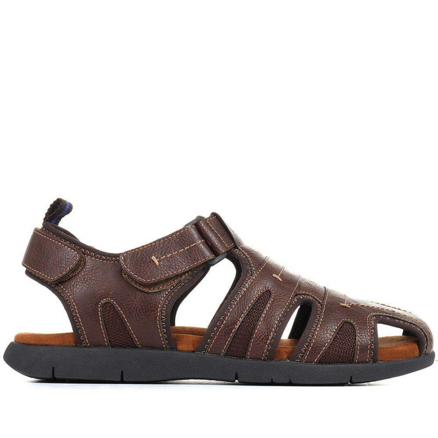 Men'S * | Pavers Adjustable Fisherman Sandals Chang35001 / 321 334 Brown