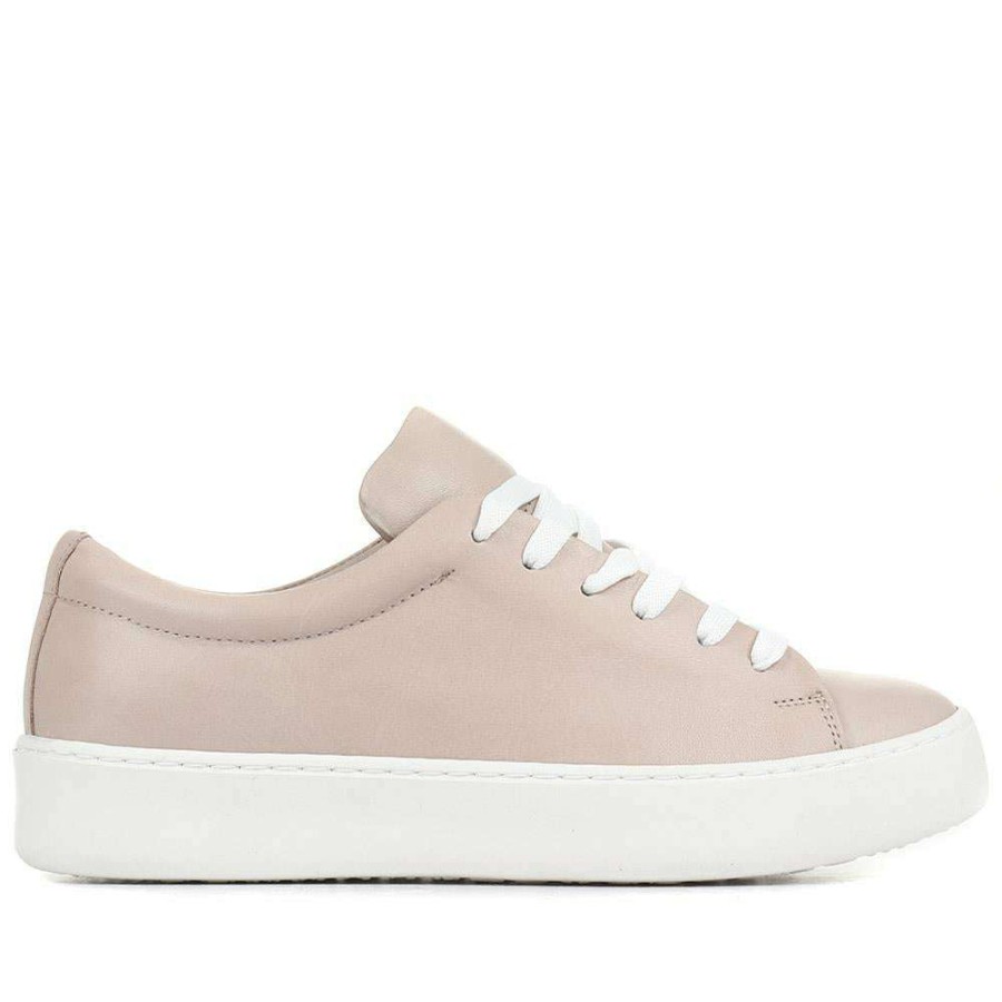 Women'S * | Pavers Sneakers Leather Lace-Up Trainers Uluta35001 / 321 761 Stone