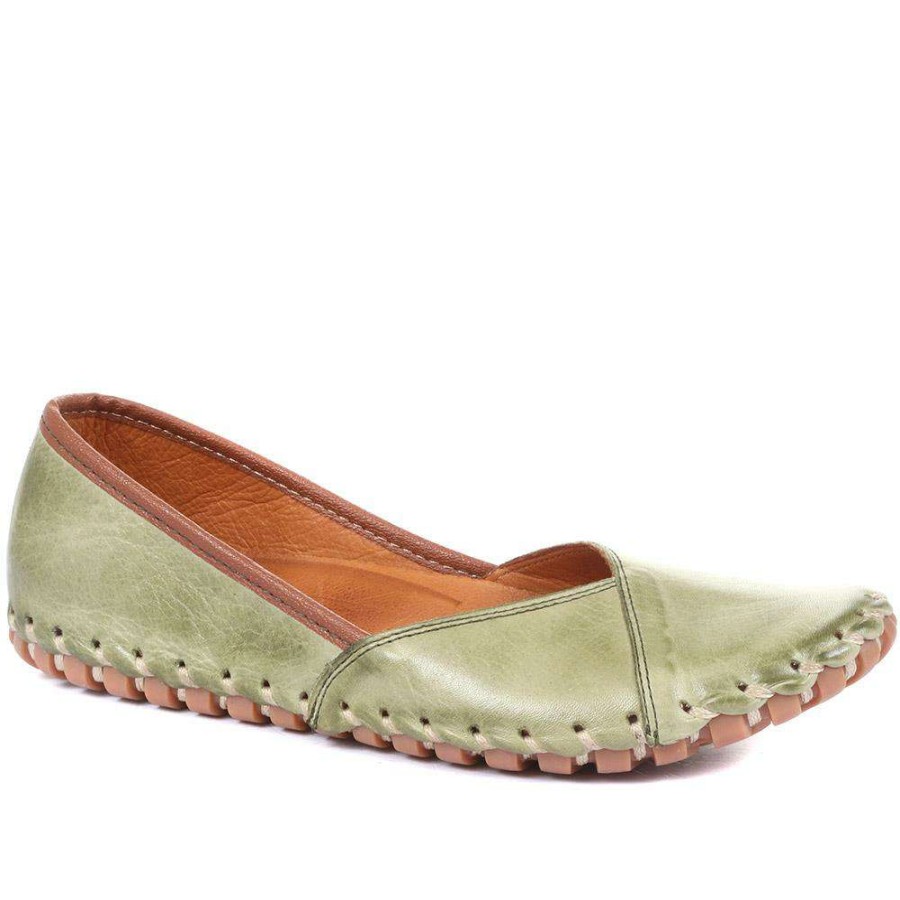 Women'S * | Pavers Casual Leather Slip On Shoes Kary34005 / 321 120 Khaki